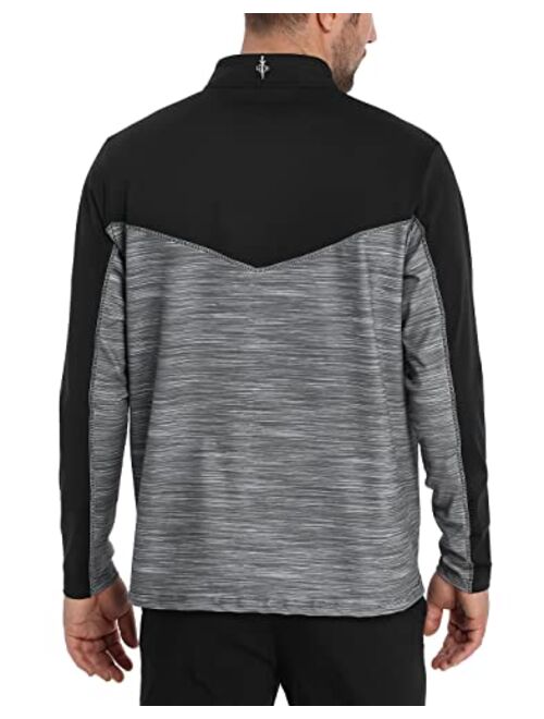 LRD Quarter Zip Golf Pullover for Men 1/4 Zip Long Sleeve Golf Shirts