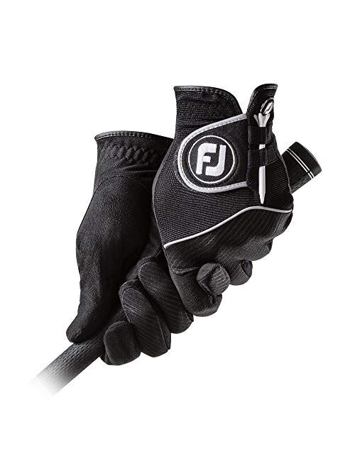 FootJoy Women's RainGrip Golf Gloves, Pair (Black)