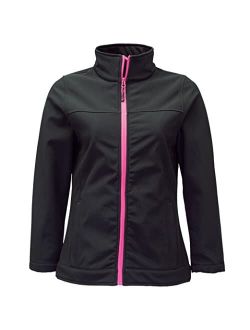 Womens Warm Softshell Jacket Full Zip with Micro Fleece Lining