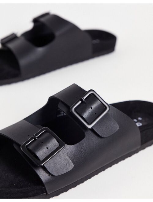 ASOS DESIGN sandals in black with buckle