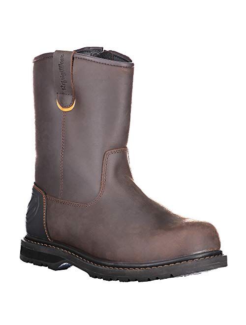 RefrigiWear Mens Barrier Lightweight Insulated 9-Inch Brown Leather Work Boots