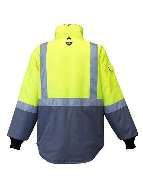 RefrigiWear Insulated Water-Resistant Freezer Edge Jacket High Visibility with Reflective Tape