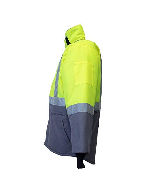 RefrigiWear Insulated Water-Resistant Freezer Edge Jacket High Visibility with Reflective Tape