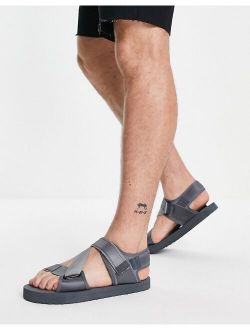tech sandals in grey