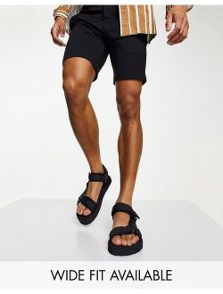 tech sandals in black