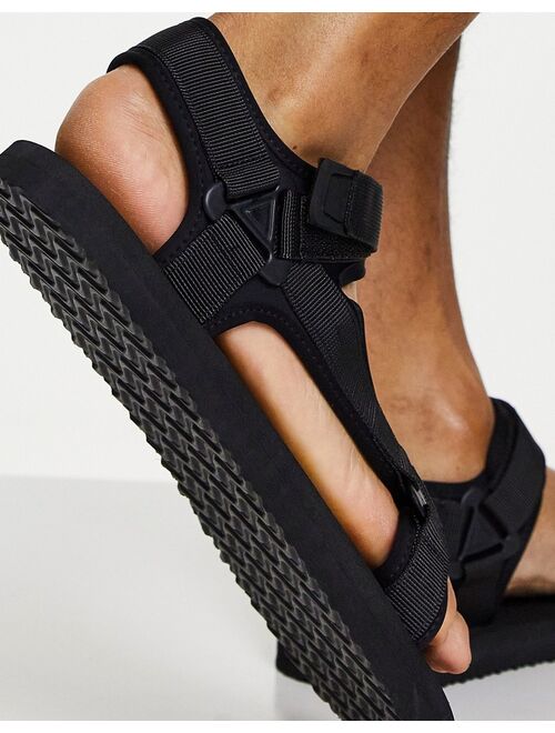 ASOS DESIGN tech sandals in black
