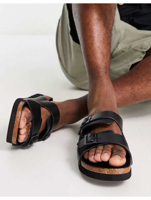 New Look buckle sandals in black