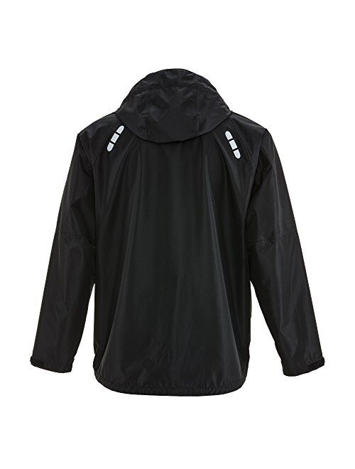 RefrigiWear Lightweight Rain Jacket Wind-Tight Waterproof Raincoat with Detachable Hood