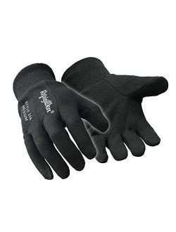 Insulated Cotton Jersey Knit Work Gloves, Black - PACK OF 12 PAIRS