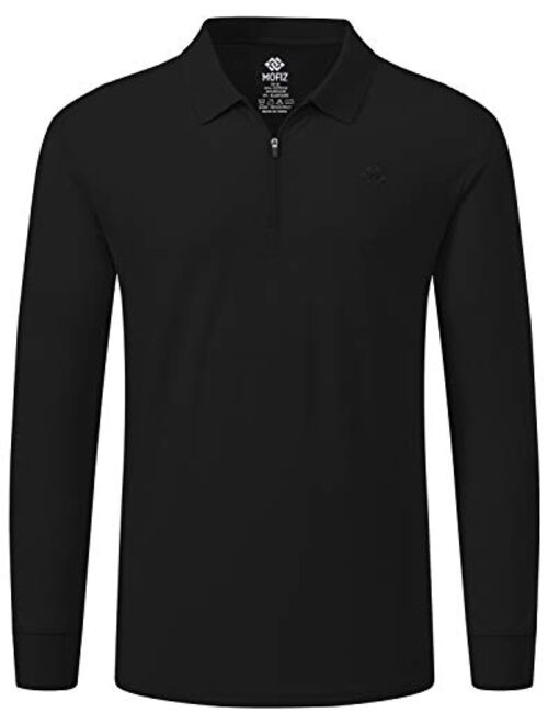 JINSHI Men's Golf Shirts Long Sleeve Golf Shirts Sport Polo Shirts 1/4 Zip Pullover Athletic Shirts