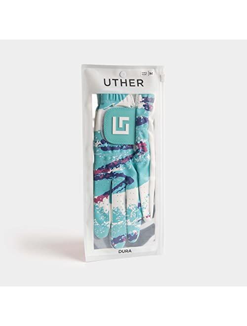 Uther DURA Golf Glove Durable, Comfortable, Tailored Fit with Zip Pouch