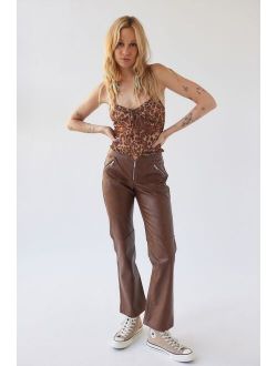 UO Molly Faux Leather V-Front Pant