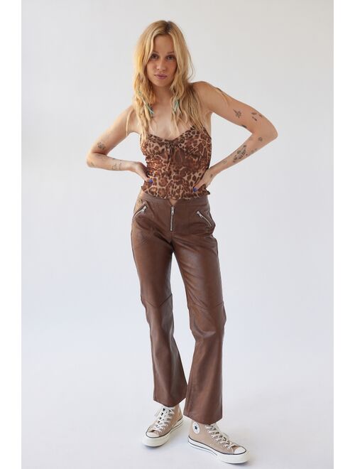 Urban Outfitters UO Molly Faux Leather V-Front Pant