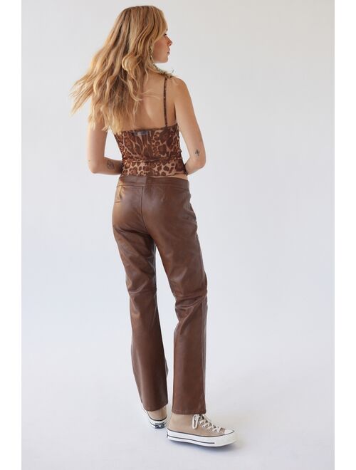 Urban Outfitters UO Molly Faux Leather V-Front Pant