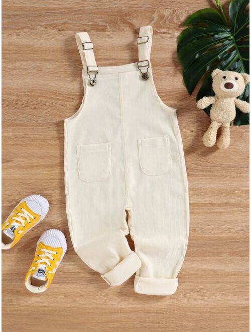 Shein Toddler Boys Patched Pocket Overall Jumpsuit
