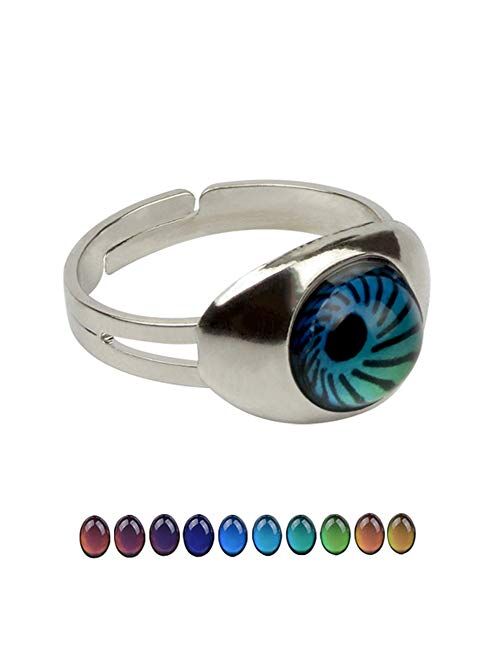 Rimobul Authentic Adjustable Mood Ring,Magic Eyes - Pack of 3