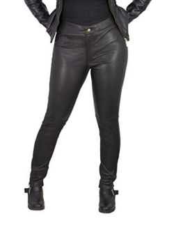 Milwaukee Leather MLL6690 'Sandy' Womens Black Lambskin Stretch Leather Pants