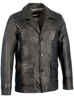 Milwaukee Leather Men's Car Coat Jacket - Sfm1870-Black