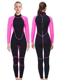 REALON Wetsuit Men 3/2mm Surfing Snorkeling Kayaking Neoprene Full Body 4/3mm Scuba Diving Wetsuits 5/4mm One Piece Wet Suit Cold Water Male Spring Suits