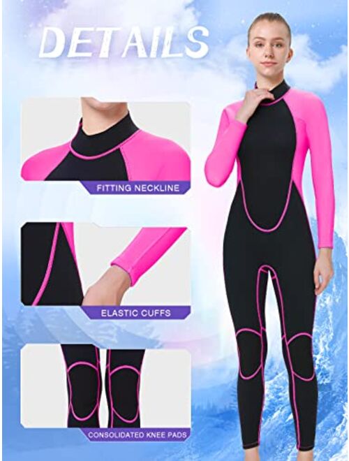 REALON Wetsuit Men 3/2mm Surfing Snorkeling Kayaking Neoprene Full Body 4/3mm Scuba Diving Wetsuits 5/4mm One Piece Wet Suit Cold Water Male Spring Suits