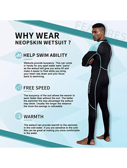 XUKER Women Men Wetsuit 2mm 3mm, Neoprene Wet Suits Front/Back Zip in Cold Water Full Body Dive Suit for Diving Snorkeling Surfing Swimming Canoeing