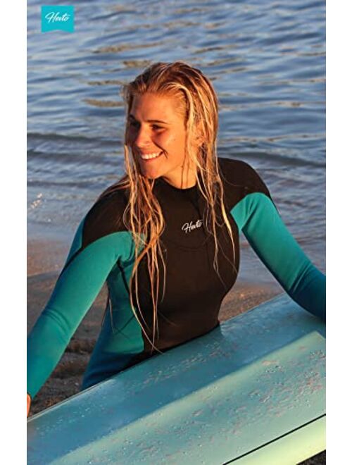 Hevto Women Wetsuits 3/2mm Neoprene Surfing Swimming Diving SUP Full Suits Keep Warm in Cold Water