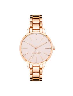 Women's Rose Gold-Tone Bracelet Watch with Crystal Accents