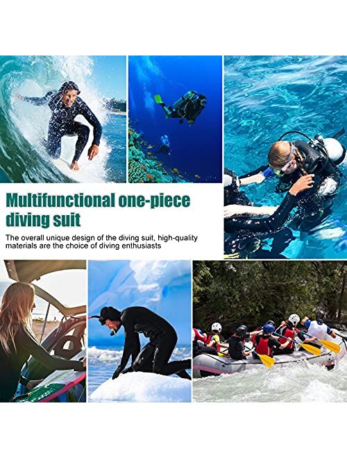 Greatever Wetsuit for Men Women,3mm Neoprene Full Body Keep Warm Long Sleeve Back Zip Full Scuba Diving Suit UV Protection,for Surfing Snorkeling Kayaking Water Sports