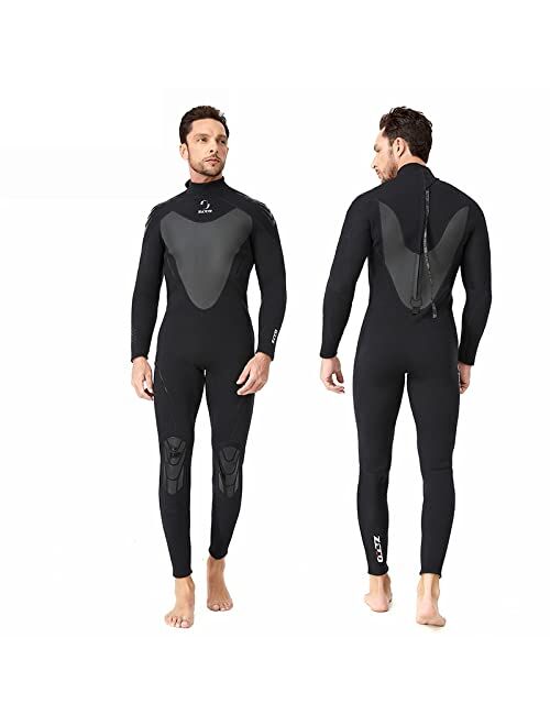 ZCCO 3mm Neoprene Wetsuit Full Body Long Sleeve Back Zip Neoprene Diving Suit Thermal Suit for Water Sports Kayakboarding Surfing Snorkeling Scuba Diving Swimming