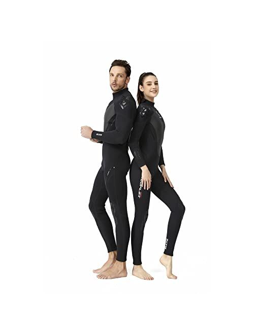 ZCCO 3mm Neoprene Wetsuit Full Body Long Sleeve Back Zip Neoprene Diving Suit Thermal Suit for Water Sports Kayakboarding Surfing Snorkeling Scuba Diving Swimming