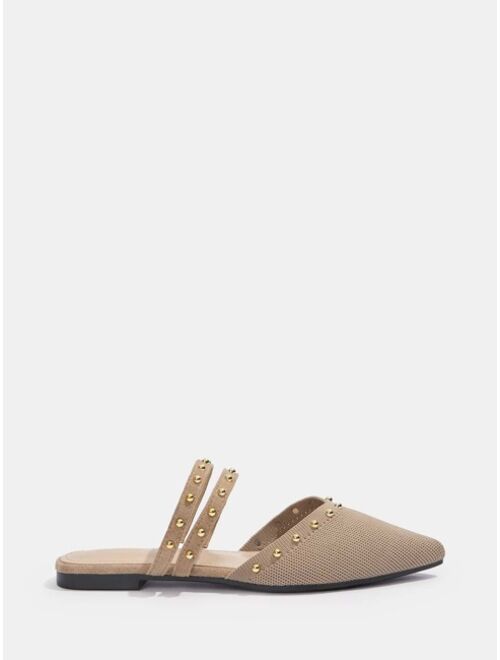 CUCCOO Casual Collection Studded Decor Point Toe Mules