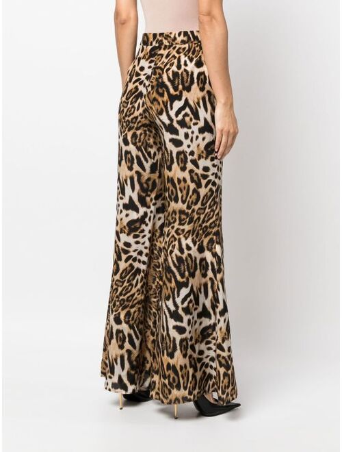 Boutique Moschino leopard-print flared trousers