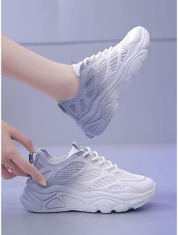 Ombre Lace-up Front Chunky Sneakers