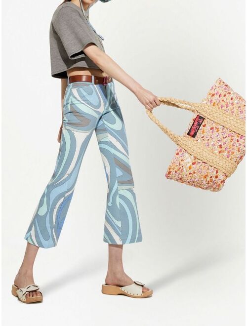 PUCCI graphic-print cropped trousers