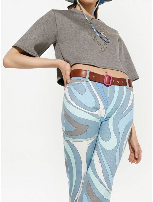PUCCI graphic-print cropped trousers