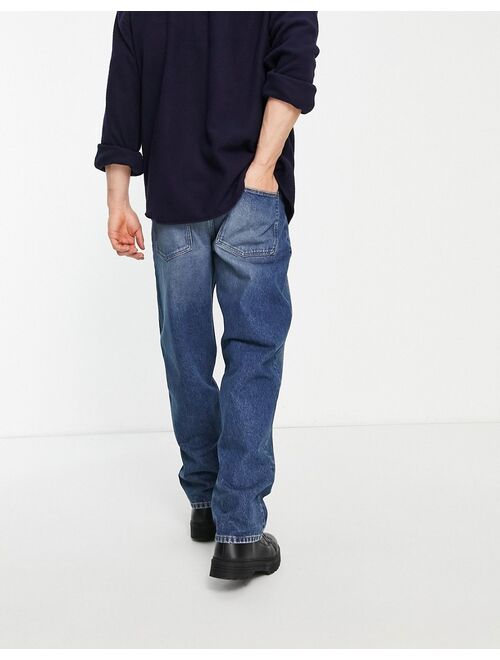 ASOS DESIGN Cone Mill Denim baggy 'American classic' jeans in tinted dark wash
