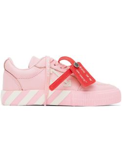 OFF-WHITE Kids Pink & White Vulcanized Sneakers