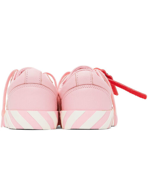 OFF-WHITE Kids Pink & White Vulcanized Sneakers