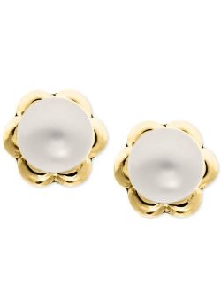 MACY'S Children's Cultured Freshwater Pearl (4mm) Flower Stud Earrings in 14k Gold