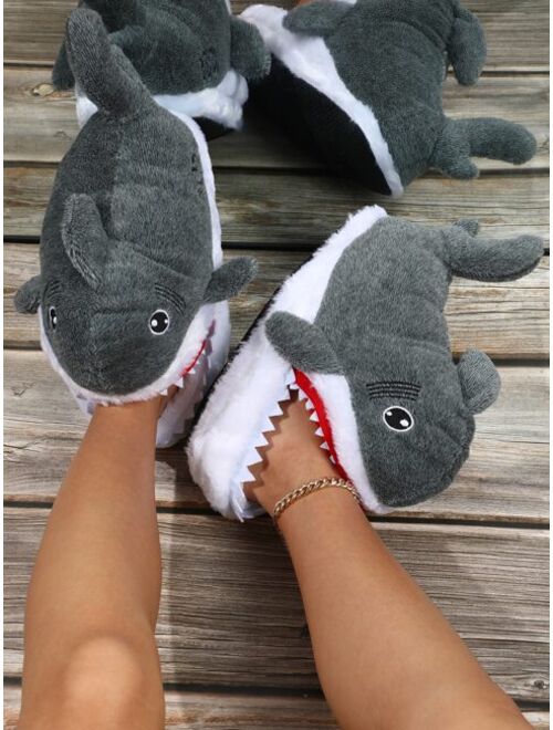 Shein Shark Design Novelty Slippers