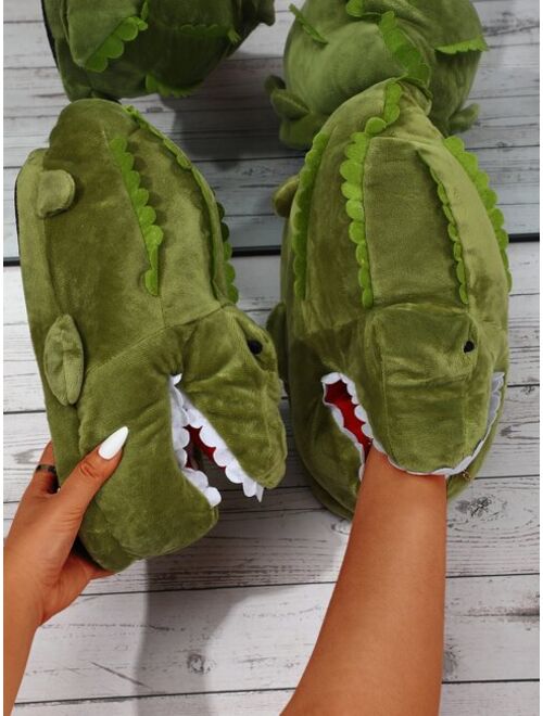 Shein Cartoon Crocodile Design Novelty Slippers