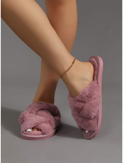 Shein Crossover Strap Bedroom Slippers