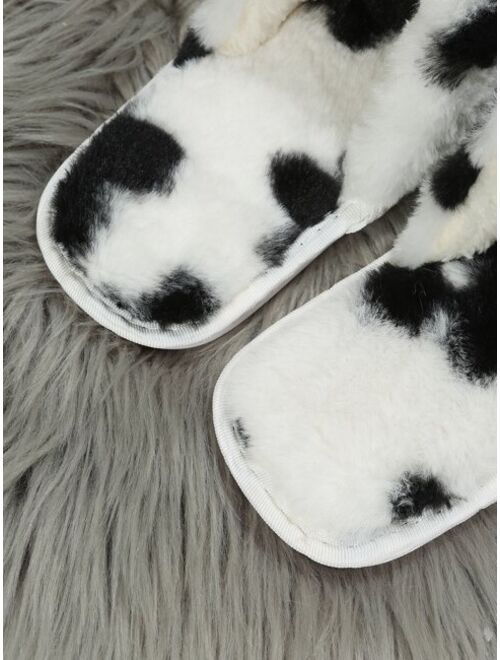 Shein Floral Pattern Fluffy Bedroom Slippers