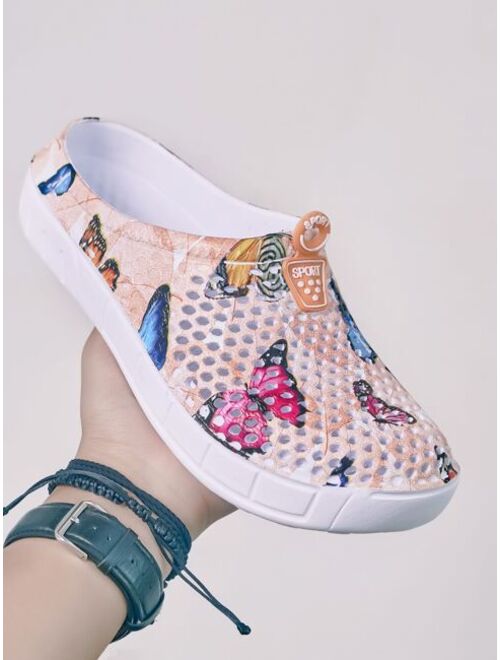 Shein Butterfly Graphic Vented Clogs