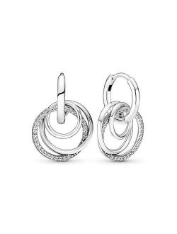 291156C01 Family Always Encircled Hoop Earrings with Clear CZ