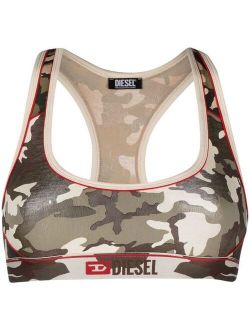camouflage print sports bra