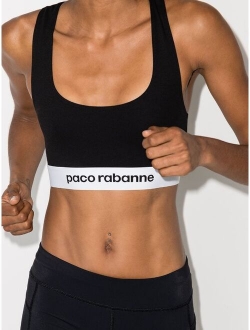 Paco Rabanne logo-tape sports bra