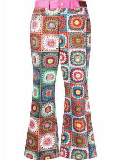 Andersson Bell Irene crochet printed trousers