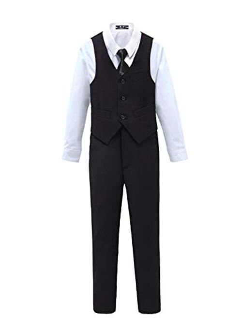 YuanLu Boys Tuxedo for Kids Toddler Boy Formal Suits Set No Tail