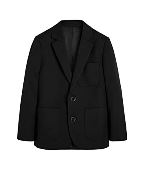 rrhss Boys Patch Pockets School Blazer Casual Two Button Suit Jacket Kids Sport Coats